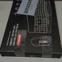 Wireless Keyboard and Mouse Combo, 2.4G Full Size Wave Keys Ergonomic Keyboard with Wrist Rest, Phone Holder, 3-Level DPI Adjustable Wireless Ergonomic Mouse for Windows, Mac Desktop/Laptop/PC(Black)