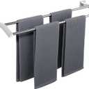 Alise Double Bath Towel Bars Towel Racks for Bathroom Lavatory, Wall Mount Towel Holder Heavy Duty SUS304 Stainless Steel Towel Hanger Towel Rail,GK9700-C Polished Chrome,28 Inch
