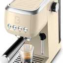 CASABREWS 3700 Essential Espresso Machine 20 Bar, Stainless Steel Coffee Maker with Steam Milk Frother, Espresso Coffee Machine Cappuccino Latte Machine with 43.9oz Removable Water Tank, Creamy