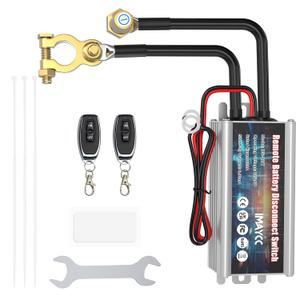 IMAYCC Battery Kill Switch for Car 12V 120A, Remote Battery Disconnect Switch Top Post, Car Anti Theft Kill Switch, Cut Off Shut Off Switch for Auto, Vehicle, RV, ATV, Truck.