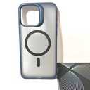 TORRAS Magnetic iPhone 15 Pro Max Case- Blue & Clear W/ Stand -MagSafe