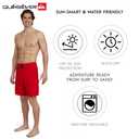 Quiksilver Men's Swimwear Regular Fit Fixed Waist UPF 50 Quick Dry 22 Inch Board Shorts, Quik Red, 40