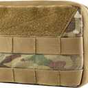 OneTigris MOLLE Pouch, Tactical Admin Pouch Belt EDC Tool Organizer Zippered Utility Waist Pack 7.5"x5"x2" (Medium, Camocolor)