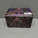 Halloween Decorations Outdoor, 250LED 23x18 FT Giant Spider Web with Purple Orange Lights, Lighted Triangular White Spider Web with Sturdy Wire, Waterproof, Timer, 8 Modes for Yard Halloween Dcor