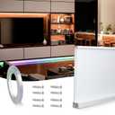 Muzata 4FT/1.2M Spotless Aluminum LED Baseboard Lighting Frosted LED Strip Light Diffuser Neon Skirting Board Indoor Mood Lighting Baseboard LC31 1.2M