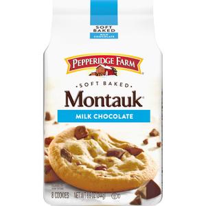 Pepperidge Farm Montauk Soft Baked Milk Chocolate Chunk Cookies, 8.6 Oz Bag (8 Cookies) 8.6 Ounce (Pack of 1), BBD 05/31/26