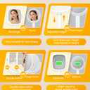 Gospire Rectangle Lighted Makeup Mirror with Magnification, 10X Magnifying Mirror with Lights 3 Color, Height Adjustable and 4000mAh Battery for Bedroom Bathroom, Large Surface for Women or Men- White