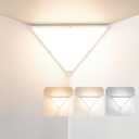 Upgraded Corner Lights for Living Room, 22W 2200LM LED Corner Light, Corner Light with 10 FT Cord, 3000 4000 6000K Plug in Ceiling Light for Bedroom, Kids Room, Office