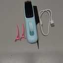 Numoya Go Brush Pro - Cordless Hair Straightener Brush Portable Comb for Travel, USB Charging, Fast Heating, with LCD Display (Blue)