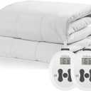 Sunbeam Queen Electric Heated Mattress Pad, 60"x80", 12 Heat Settings, 12hr Auto Shut-Off, Fast Heating, Machine Washable - White