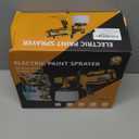 Paint Sprayer for House Painting, Paint Sprayer with 1000W Powerful Copper Motor, 1400ml (47oz) Container, 6 Brass Nozzles & LED Light, Easy to Clean for House, Fence, Furniture, DIY, Garden, Walls