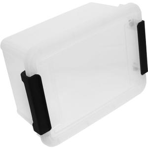 ERINGOGO 7l Sealed File Box Office Document Organizer Plastic Storage Containers Office Supplies File Storage Box, 3 Pack