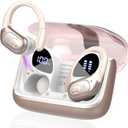 AI Translation Earbuds Real Time, 164 Language Translator Earbud 3-in-1 Bluetooth 5.4 Translator Earbuds with 6 Translation Modes, 75H Translators Headphones with APP for Travel Business, Pink