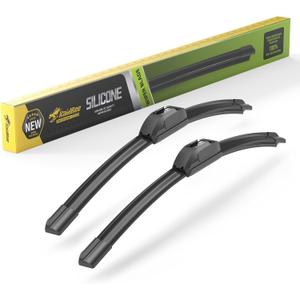 Raidbee 18+18 inch Silicone Windshield Wiper blades Replacement for Ford Ranger 2011-1999,Jeep Commander 2010-2006,CHEVY HHR 2011-2006,MAZDA MX-5 Miata 2015-1999 All-Season Silicone Wiper Blades