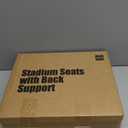 Stadium Seats for Bleachers with Back Support, Bleacher Chairs with Backs and Cushion Wide, Portable Folding Seats with Magnetic Bottom Strips, Includes Shoulder Strap - Black (1, Black)