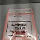 Dunzoom 50 Pcs Clear Plastic Gift Bag with Handle Reusable Transparent Pink Party Favor Flower Bag for Wedding Bridal Birthday Mother Day Gift 10.2 x 7.1 x 3.2''(Black Pink White Trim)