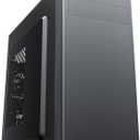 PC Case Support 5.25" ODD, ATX Computer Case Pre-Install 1x120MM Fan+1x80MM Fan, Desktop ATX Tower Case, USB 3.0 Classic Retro Design, Black,852