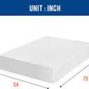 FDW | 12 Inch Full Mattress | Medium Firm | Gel Memory Foam Mattress | White | Bed in a Box, CertiPUR-US Certified | Pressure Relief, Cooling Ventilated Foam | Washable Removable Cover