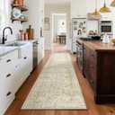 Washable Kitchen Rug Runners for Hallways: 2'x10' Bedroom Runner Rug Non Slip Low-Pile Stain Resistant Soft Carpet Runner for Indoor Entryway Hallways Kitchen Laundry Room Beside Farmhouse