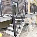 Aluminum Post Kit, Porch and Deck Railings, Railing Post, Textured Black Aluminum Line Post Kit, Made with Durable Black Textured Powder-Coat Finish(3.15 in. x 3.15 in. x 39.5 in.)