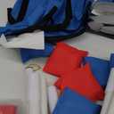 Himal Portable PVC Framed Cornhole Game Set with 8 Bean Bags and Carrying Bag (Blue-Red,3 x 2-feet)