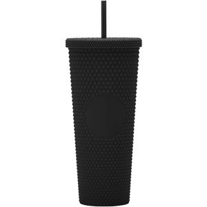 24oz DIY Studded Tumbler.Matte Black Studded Tumbler with Lid and Straw.Reusable Double Walled Insulated Travel Tumbler.Plastic Acrylic Pastel Colored Tumbler Cup for Iced Coffee Smoothie. (24ozDIY-Large (pack of 1))