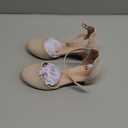 Girls Dress Shoes Closed Toe Chunky High Heels Ankle Strap Wedding Party Pump Shoes 3 Big Kid