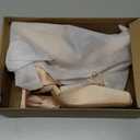 Satin Ballet Heels for Women Closed Square Toe Bow Ballerina Heels Lace Up High Heel Slingback Pumps Strappy Stiletto Mary Janes Elegant Party Shoes (7)