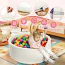Foam Baby Ball Pit 35.4"x 11.8" for Toddlers, Soft Round Kiddie Playpen Ball Pool for Kids with Soft Memory Sponge for Babies Indoor Game(Balls not Included) White 35.4IN