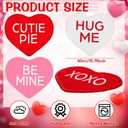 6 Pcs Valentine's Day Heart Rug Valentines Day Bathroom Decor Non Slip Heart Shaped Bath Rugs Red Pink White Mat Doormat for Bathroom Kitchen Living Room Home