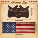 Wesiti 250th Anniversary We the People 4th of July Fireplace Decor Set - 1pcs Large Patriotic Wooden Plaque 2pcs Vintage American Independence Day Mantel Decor for Rustic Farmhouse Home Office