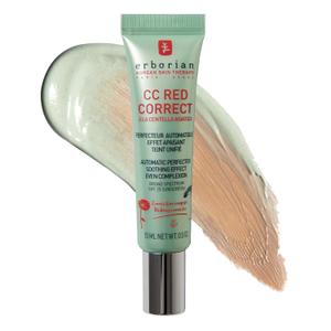 Erborian CC Red Color Correcting SPF 25 Green Pigment Cream, Neutralizes Redness, Calms Skin, Lightweight, TonePerfecting Primer, Korean Skincare (0.5 Ounce (Pack of 1))