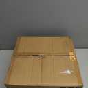 13in Small Foot Stool Ottoman, Round Faux Leather Foot Rest for Couch, Under Desk Pouf Footstool Footrest with Non-Skid Rubber Legs for Ling Room, Bedroom, 13''L x 13''W x 10.2''H, Orange