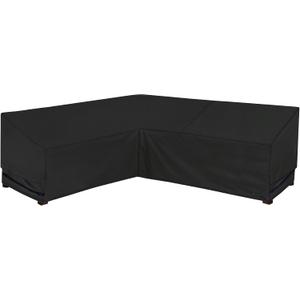 NettyPro Waterproof Patio Sectional Sofa Cover 600D Heavy Duty Waterproof Patio Lawn Furniture L-Shaped Lounge Set Couch Cover, 83 x 104 Inch, Left Facing, Black