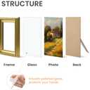 upsimples 8x10 Picture Frame with Real Glass, Ornate Vintage 8 x 10 Photo Frames for Wall Decor or Tabletop Display, Gold, 2 Pack