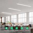 Plug in Light 4FT Linkable LED Utility Shop Light Fixture, 5000K Plug in Ceiling Light, 36W Overhead Lighting Bar for Room Workbench Cabinet Closet Garage, IP65 Waterproof TubeLight, 4FT-White