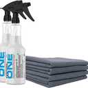 MAXLONE Car Spray with Triphene Technology, Quick Spray & Wipe All Purpose Waterless Detailer - Clean, Shine, Protect Paint, Glass, Wheels, Trim Without Pre-Washing (2, 20oz w 4 Micro Fiber Cloth) (EXP 07/13/26)