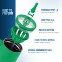 Ice Shaker 40 oz Tumbler with Handle and Straw | 40oz Green | Cold for 30+ Hours | 2-in-1 Tumbler Shaker Bottle | Odor-Free 40 ounce Bottle for Water, Protein Shakes, Smoothies, Cocktails