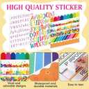 96 Pcs Science Fair Board Supplies Includes Self Adhesive Science Fair Project Titles Subtitles Presentation Bulletin Border Letter Stickers First Day of School Back Classroom(Lively Crumbs)