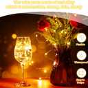 Hortsun 10 Packs Fairy Lights Battery Operated 3 Speed Modes, 7 Ft/ 2 M 20 LED Battery String Mini Waterproof Wire Twinkle Lights Bulk for Wedding Party Birthday Vases Decor (Warm White)