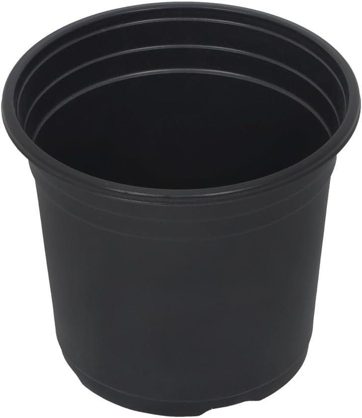 100 Pcs 5 Inch Nursery Pots Garden Flower Pots for Succulents Transplanting, Black