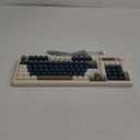 AULA 99 Keys Gaming Keyboard, Tri-Mode Bluetooth/ 2.4GHz/ USB-C Retro Creamy Color Keyboard with Number Pad RGB, Media Knob Custom Programmable Membrane Computer Keyboards for MAC Xbox PC Gamer - Blue