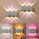 Motion Sensor Wall Light, Peel and Stick On Sconces Set of 2, Rechargeable Wireless No Drill Indoor Lamp, RGB Dimmable Magnetic Mount for Hallway Stair Bedroom Closet