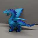 Discovery Frost-Breathing RC Dragon with Smoke Breath, Walking, Wing Flapping, Realistic Roaring Sounds| Light-Up Large Dinosaur Toy| Remote Control Robot Dino Mythical Creature|Kids Boys Gift| Age 6+ (Blue)