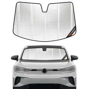 Pigenius Windshield Sun Shade for Volkswagen Atlas 2018-2025. Reflective Aluminum Film Front Window Sunshade - BLAZBLOCK