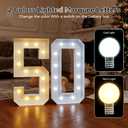 Ledido 4FT Warm White & Cool White Marquee Light Up Number 7, Easy to Assemble Marquee Numbers 4 Feet Tall, Large Lighted Number for Birthday Graduation Baby Shower Anniversary Party Decorations (7)