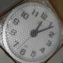 WallarGe Night Light Wall Clock for Bedroom - Silent Lighted up Wall Clock Glow in The Dark, Battery Operated Wall Clocks for Living Room/Kitchen, Easy to Read Large Digital Display, 12 Inch