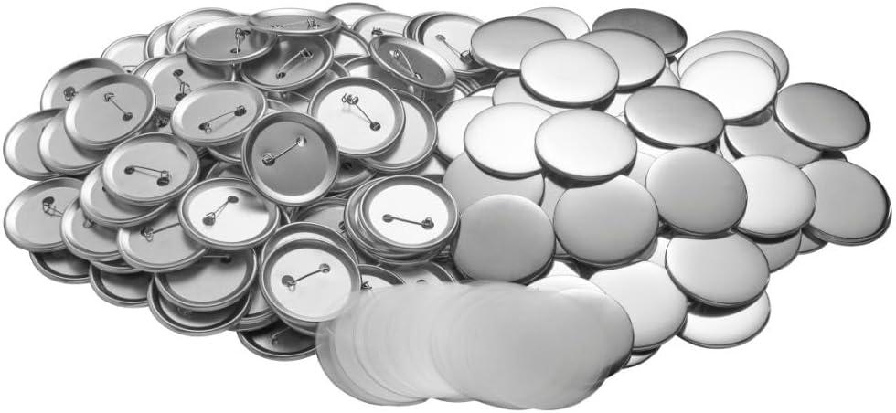 200 Sets 2.25 Inch Button Making Supplies - 58mm Button Supplies for Button Maker Machine, Pin Making Kit, Badge Maker, Button Press Supplies, Button Maker Blanks