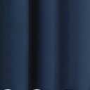 LEMOMO Navy Blue Blackout Curtains/52 x 45 Inch/Set of 2 Panels Room Darkening Short Curtains