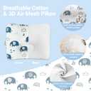 Unisex Soft and Breathable Baby Cushion 100% Organic Cotton Cover Machine Washable Toddler for Small Boys and Girls